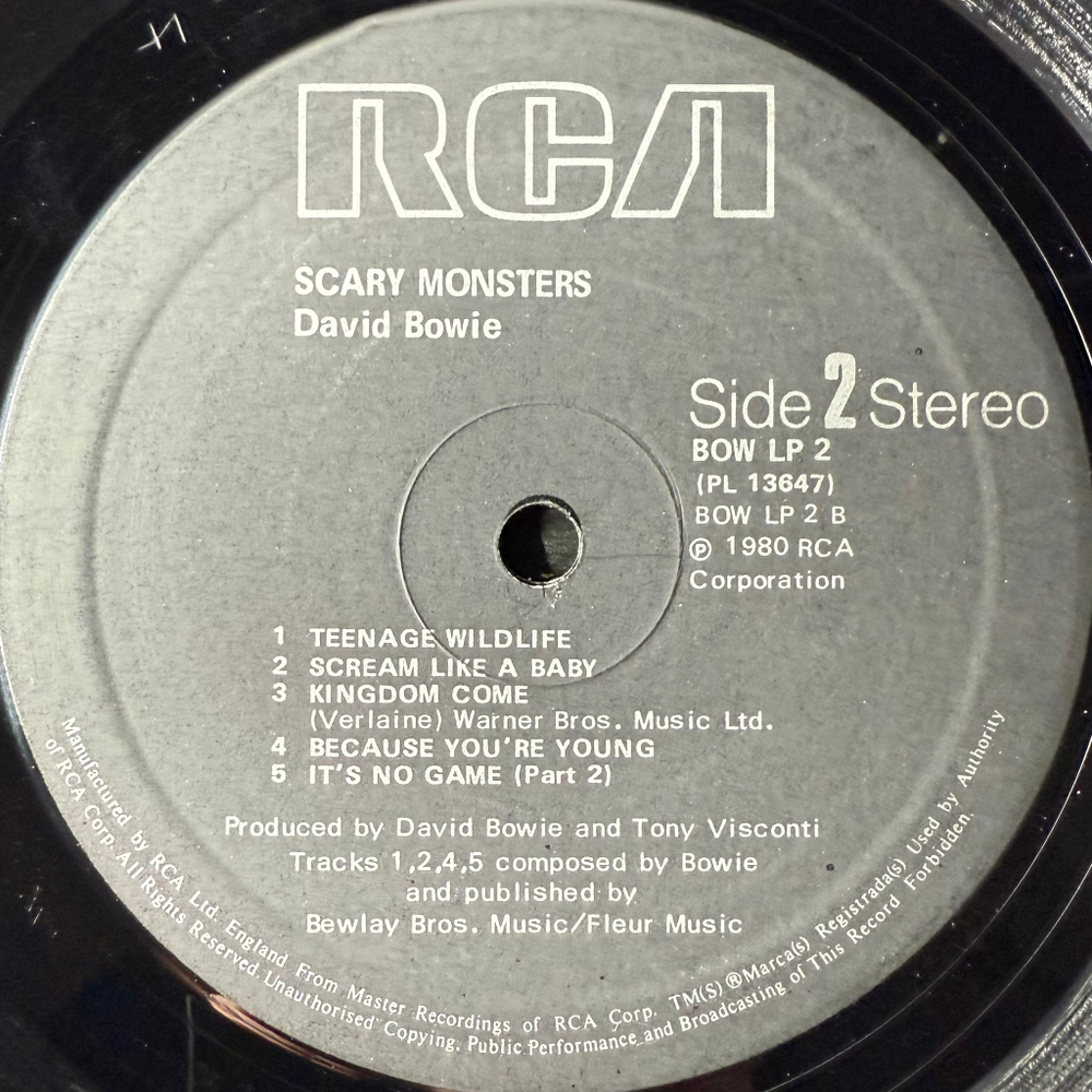 David Bowie ‎– Scary Monsters (Англия 1980г.)