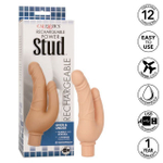 Двойной реалистичный вибратор Rechargeable Power Stud Over & Under (Цвет: телесный)