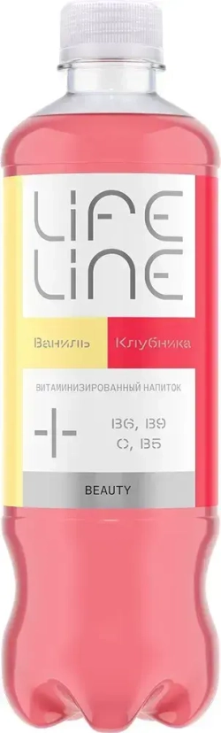 Напиток LifeLine с витаминами, Beauty, клубника и ваниль, без газа, 0,5 л