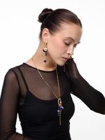 Серьги "Gess mini lazurite" Gold