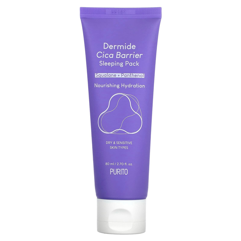 Purito, Dermide Cica Barrier, спальный пакет, 80 мл (2,70 жидк. унц.)