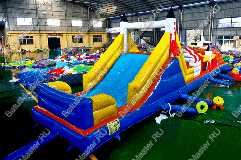 Коммерческий надувной батут "Ракета на взлёте"