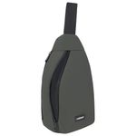 Рюкзак однолямочный HEIKKI SMOOTH (ХЕЙКИ), 2 отделения, хаки, 35x20x8 см, 273920