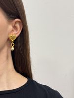 Клипсы Скрдечки с «жемчугом» Moschino