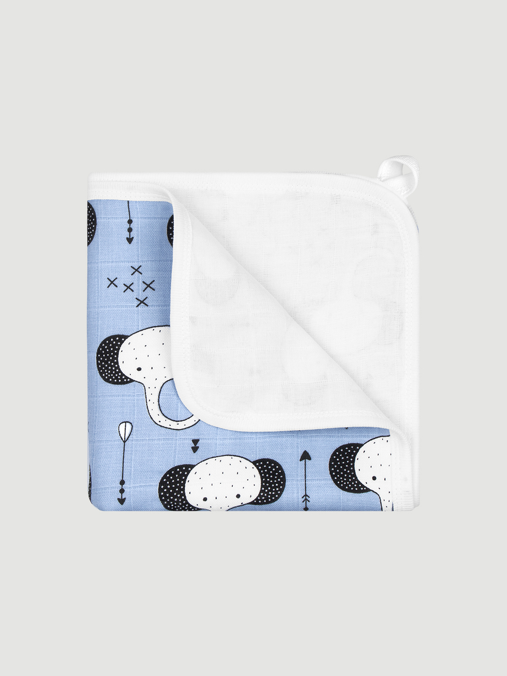 Муслиновое лёгкое одеяло Mjölk Слоники, уценка