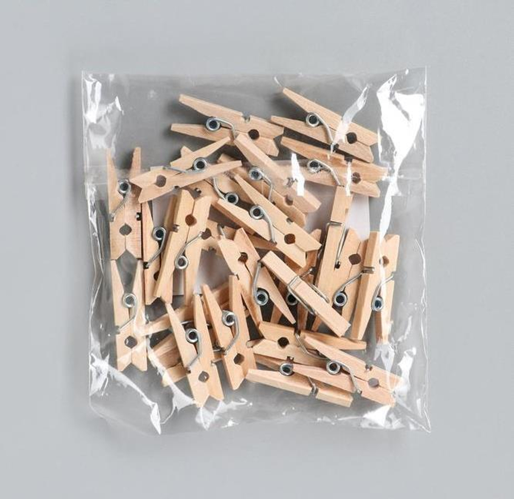 Набор декоративных мини прищепок 2,5 см, 50 шт