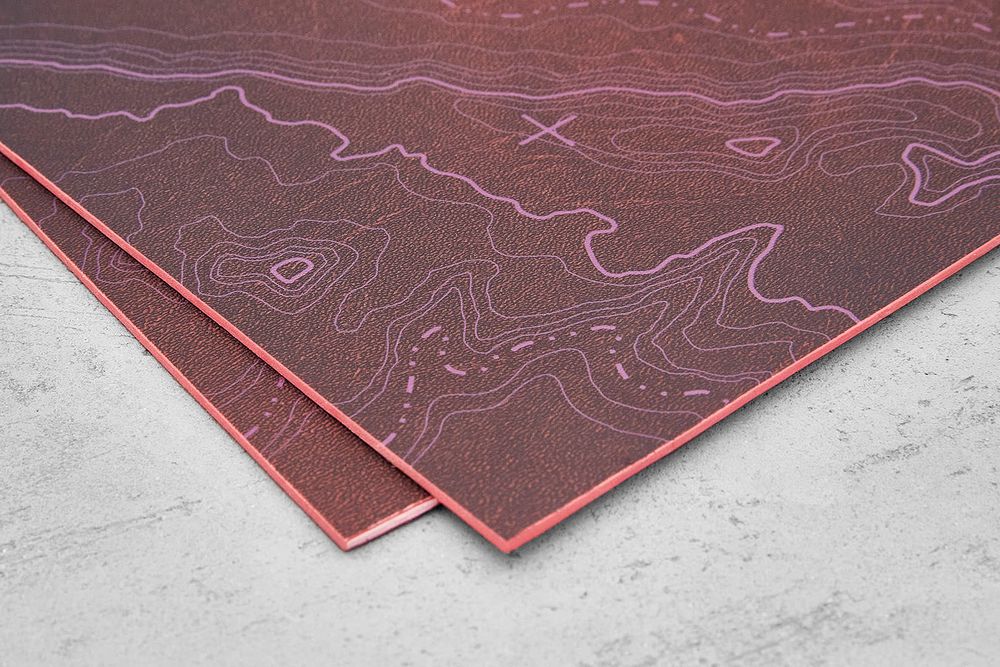 Kydex Topography purple 2,03мм, лист 300x200мм