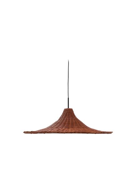 Bladia Абажур для подвесного светильника из ротанга с терракотовой отделкой Ø70 см