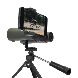 Фотобинокль Levenhuk Kelvin Snap 10x42 на штативе с телефоном