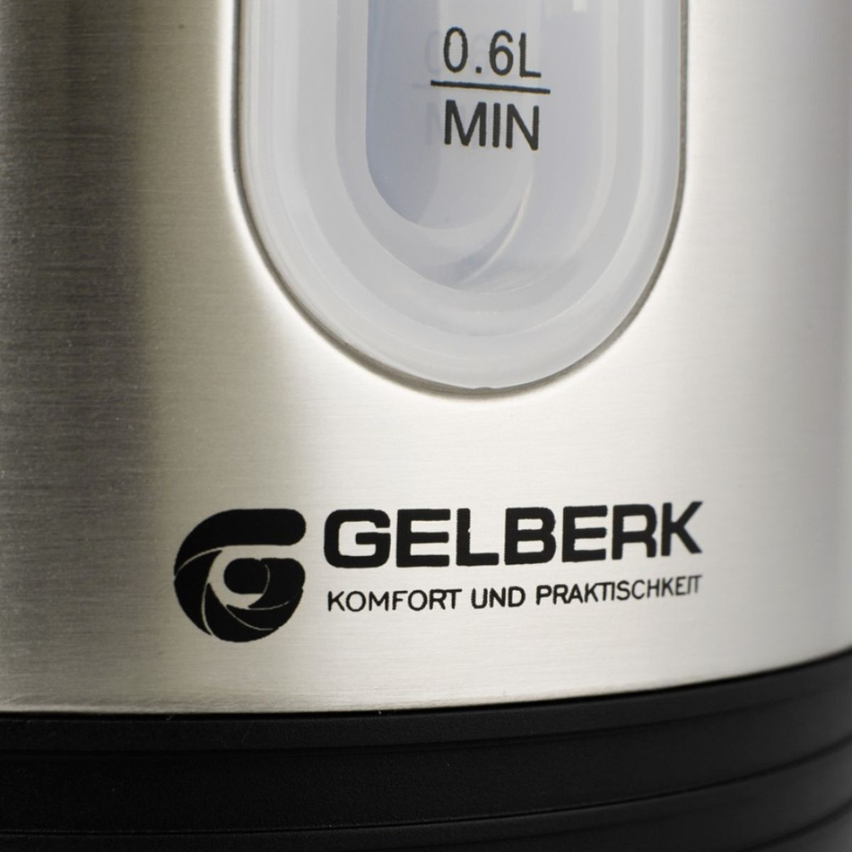 Чайник электрический Gelberk, GL-349, 1.7 л, 2000 Вт, ск нагр элем, металл
