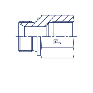 Соединение PF BSP 3/4 - BSP 3/4 L40