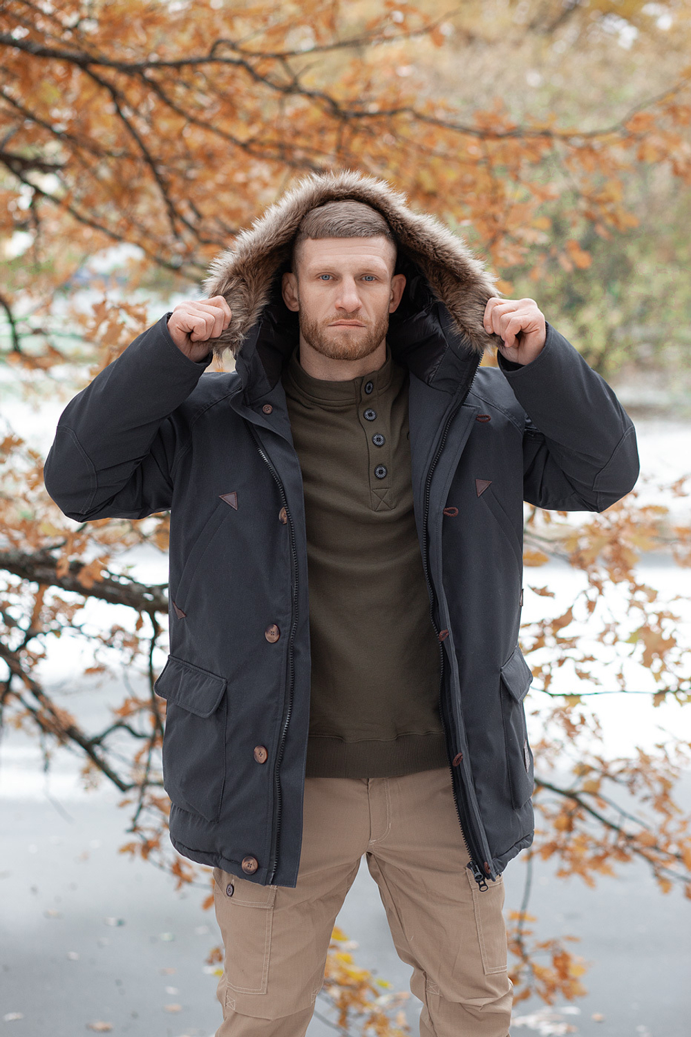 Куртка-Парка Варгградъ мужская тёмно-серая «Русколань»