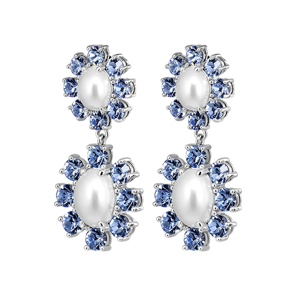 Серьги Dyrberg Kern LINA SS LIGHT SAPPHIRE / CRYSTAL 460505