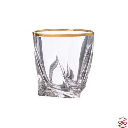 Набор стаканов Quadro Golden Rim AS Crystal 340 мл (6 шт)