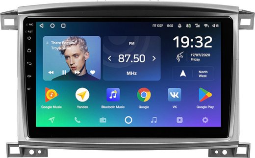 Магнитола для Toyota Land Cruiser 100, Lexus LX470 2002-2007 (экран климата снизу) - Teyes SPRO+ Android 10, ТОП процессор, 4-32, SIM-слот