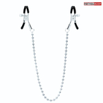 Оригинальные зажимы на соски с бусами (Цвет: серебристый)