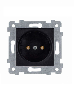 "Аксиома" Механизм розетки одноместной скрытой установки РС16-452 антрацит