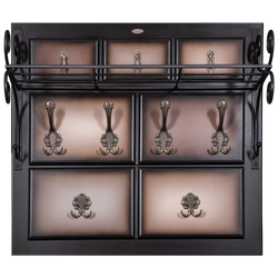 Вешалка настенная Пандора 2 Орех Оберджин Шоколад