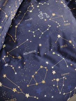 Постельное белье поплин Сказка "Созвездия" семейное Наволочка 50х70 см 2 шт Простынь на резинке 160x200 см Пододеяльник 145x215 см 2шт