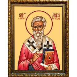 Иаков Святой апостол, брат Господень. Икона на холсте.