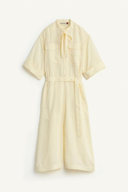 ZARA КОМБИНЕЗОН ИЗ ЛИОЦЕЛЛА, ЭКРЮ