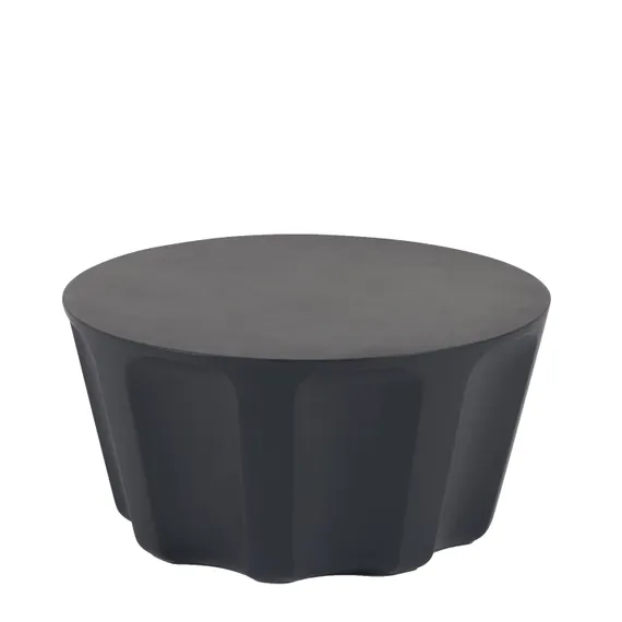 Журнальный столик из бетона Vilandra Ø60 см черный