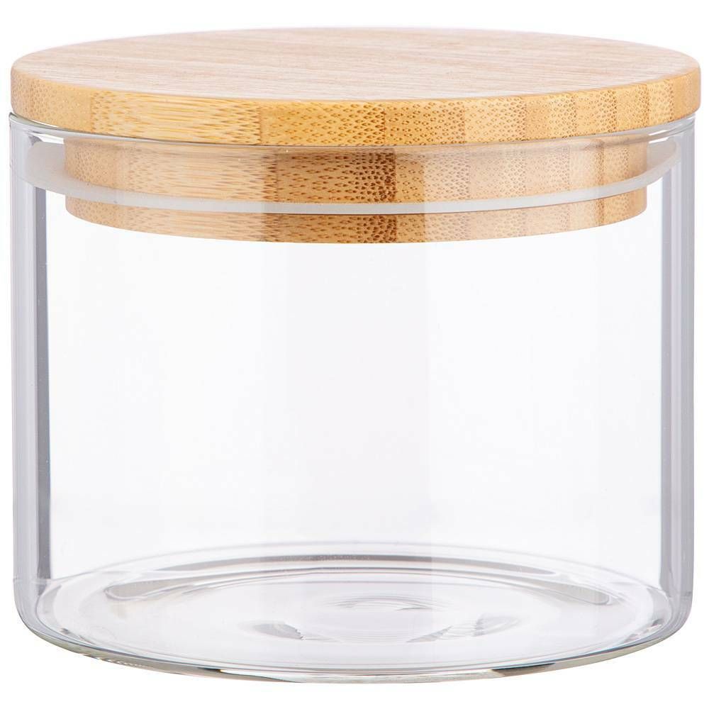 ЕМКОСТЬ ДЛЯ СЫПУЧИХ AGNESS "NATIVE" , 520 МЛ БОРОСИЛИКАТНОЕ СТЕКЛО 10*8,7 СМ