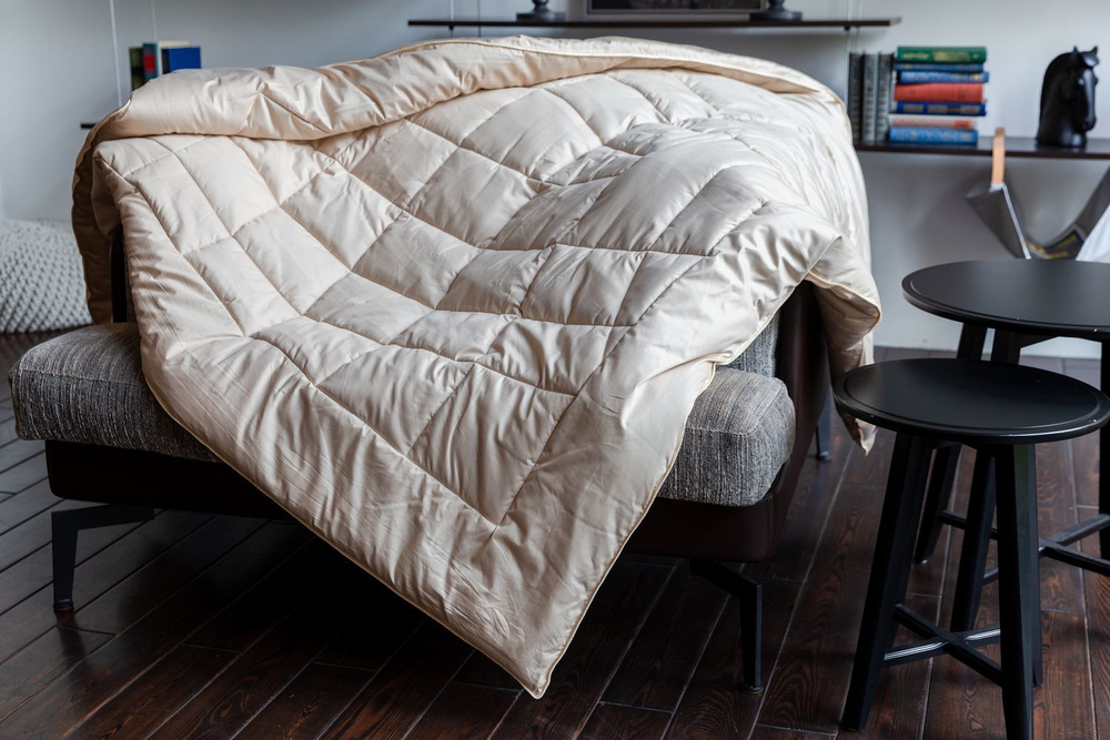 Одеяло пуховое теплое 150х200 German Grass Almond Camel Grass