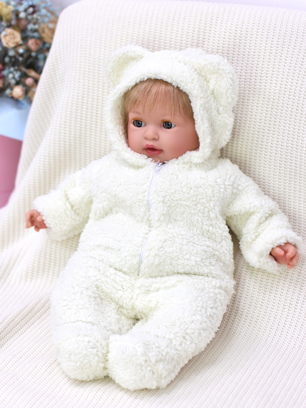 Плюшевый комбинезон "Мишка" для кукол 40-45 см (кукла в комплект не входит)