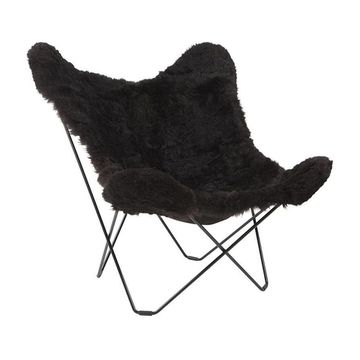 Дизайнерское кресло Iceland Mariposa Shorn Black