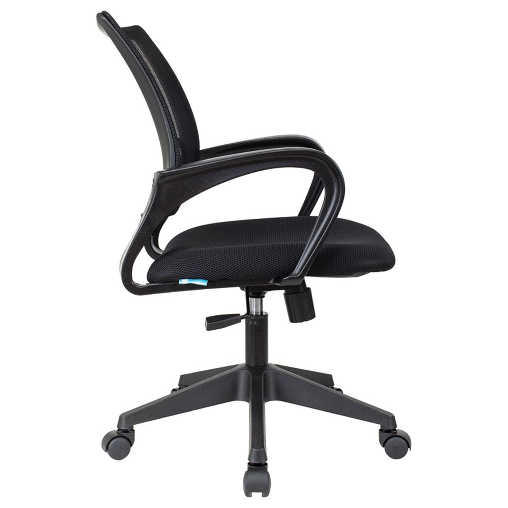 Кресло оператора Helmi HL-M95 (695) "Airy", спинка сетка черная/сиденье ткань TW черная, механизм качания