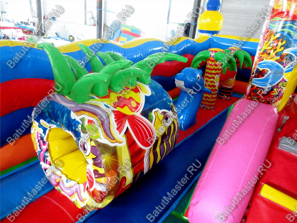 Коммерческий надувной батут "Приключения на море" 6*5*2,8 м