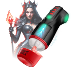 Интерактивный мастурбатор Raven с вакуумом, вибрацией и подсветкой (Цвет: черный)