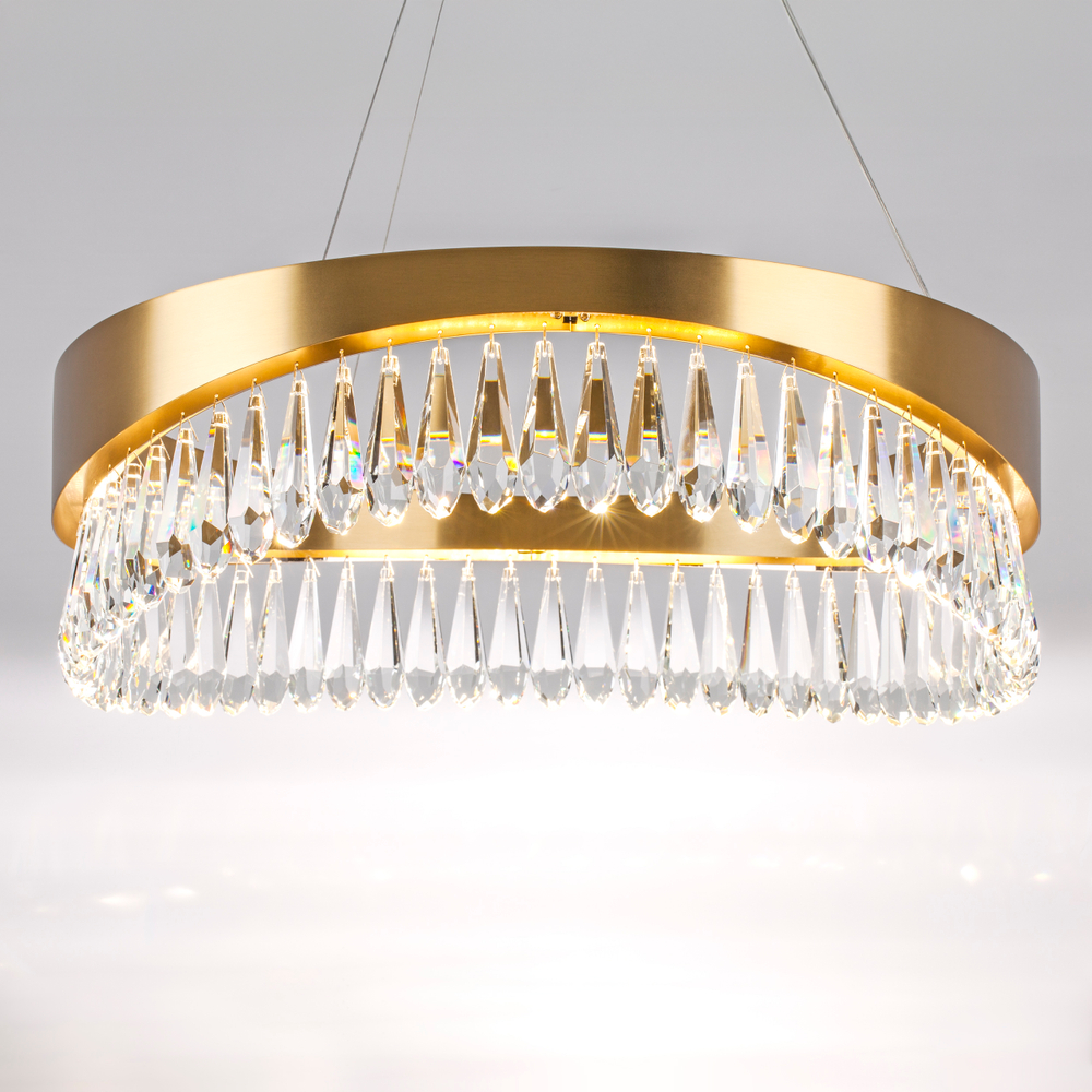 703163 Люстра HELIO 30W LED 2778LM ШАМПАНЬ 3500K