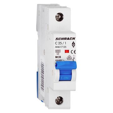 Автоматический выключатель Schrack Technik 1P C 25A 6kA Amparo AM617125--