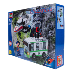 Конструктор пластмассовый 226эл. Спасатели "Вертолёт спасает автобус" (магнит) 50007-KK (Город масте