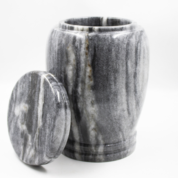 Урна для праха точеная "Элит" серый мрамор