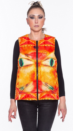 Двусторонний жилет "Сенекио", по мотивам живописи Пауль Клее