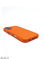 Кожаный чехол Leather Case iPhone 16 Оранжевый