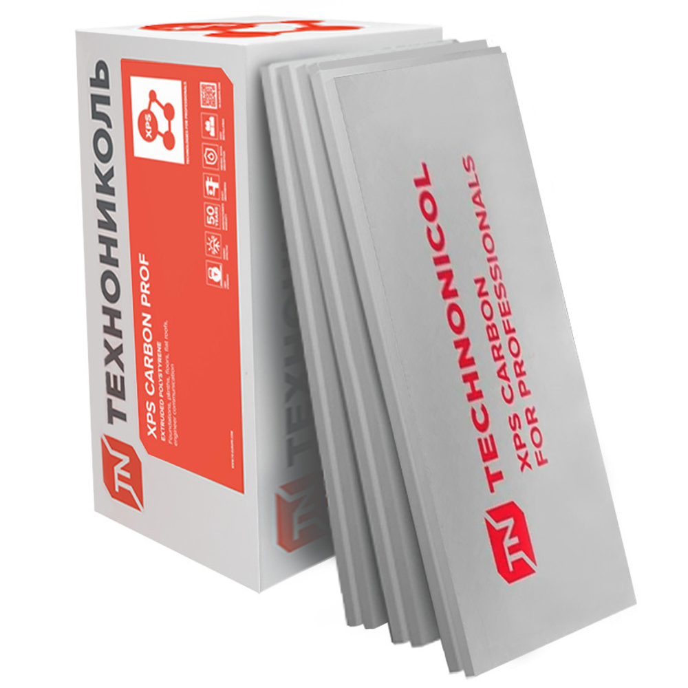 Экструдированнный пенополистирол XPS CARBON PROF (Технониколь) 1180x580x50мм 8шт/уп,  5,47м2