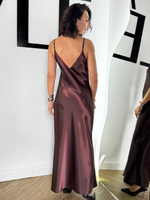 Платье комбинация "Богиня" в шоколадном