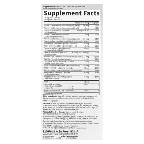 Garden of Life, Компания Dr. Formated Multi +, здоровье мозга, 30 капсул