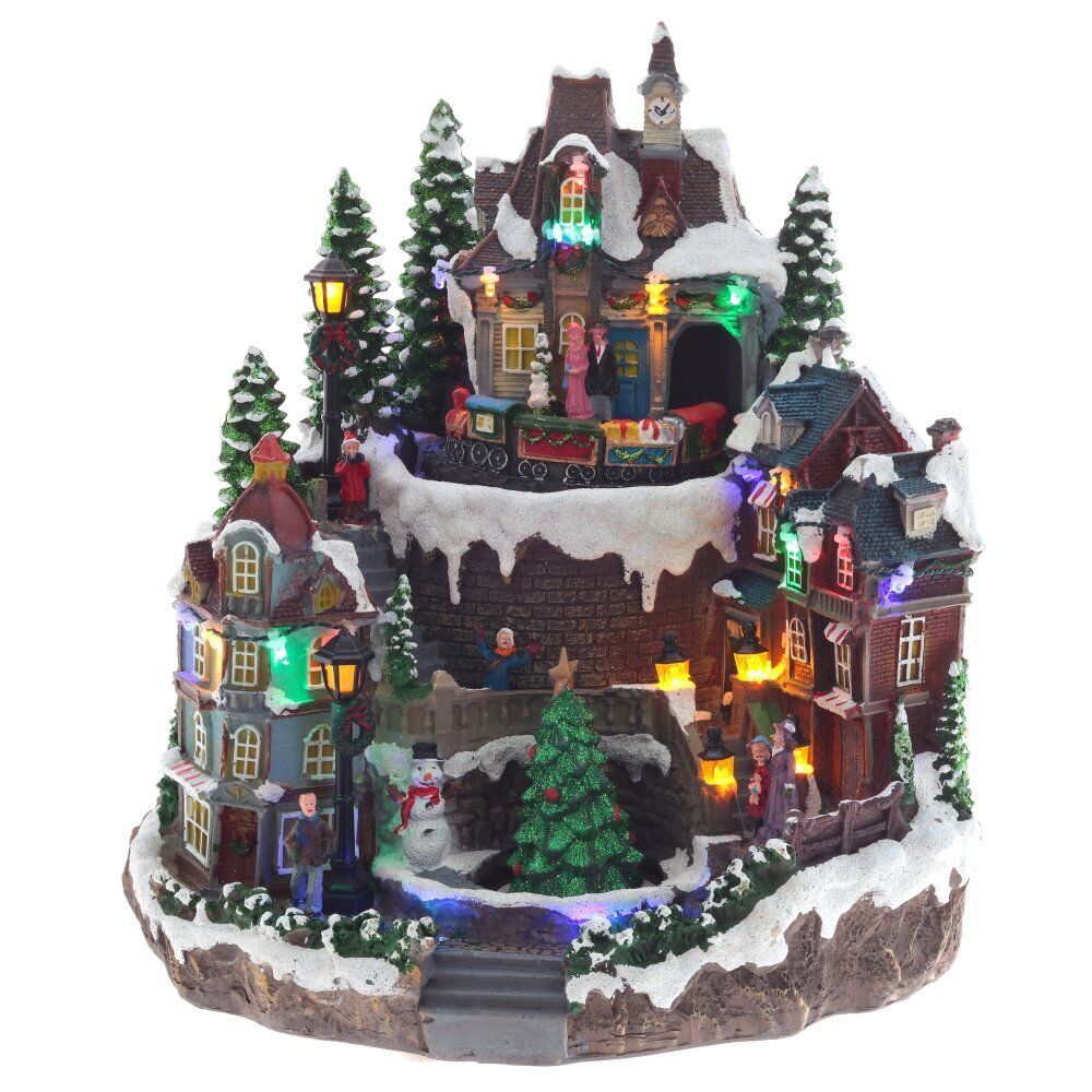 GAEM Фигурка декоративная "Рождество" (4 мелодии, подсвет, движ, 3xAA н/п, +USB), L29 W27 H30 см