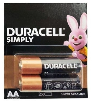 Батарейки Duracell AA на карте 2 шт