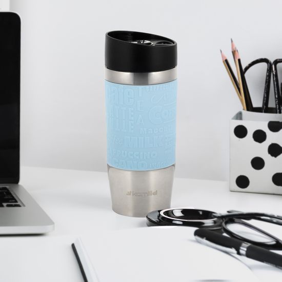 Термокружка 280 мл. из нержавеющей стали Kamille KM 2152 с TPR вставкой