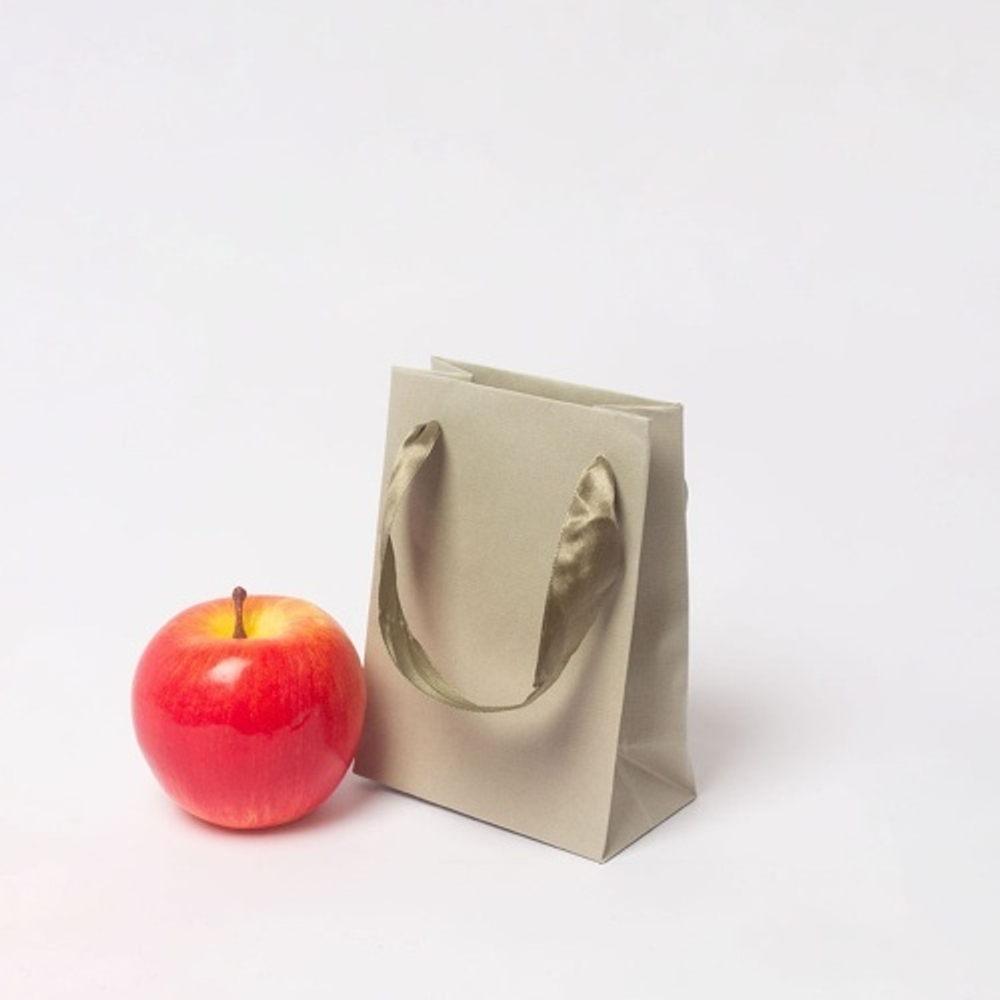 Пакет 11x15x6, светло-оливковый, лента, имитлин VIP