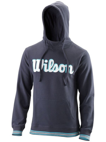 Мужская теннисная кофта Wilson Chi Script PO Hoody-Slimfit M - черный
