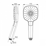 Лейка для душа Sena IDDIS SEN3F00i18