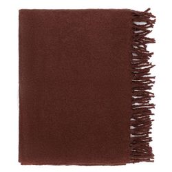 Плед мохеровый шоколадного цвета из коллекции Essential, 130х180 см