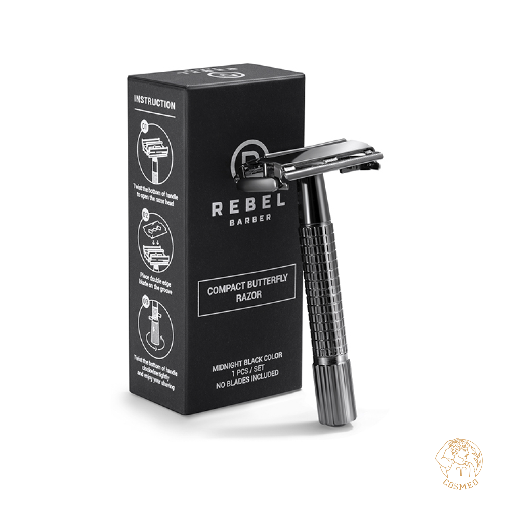 Бритвенный станок REBEL BARBER Compact Midnight Black T-образный